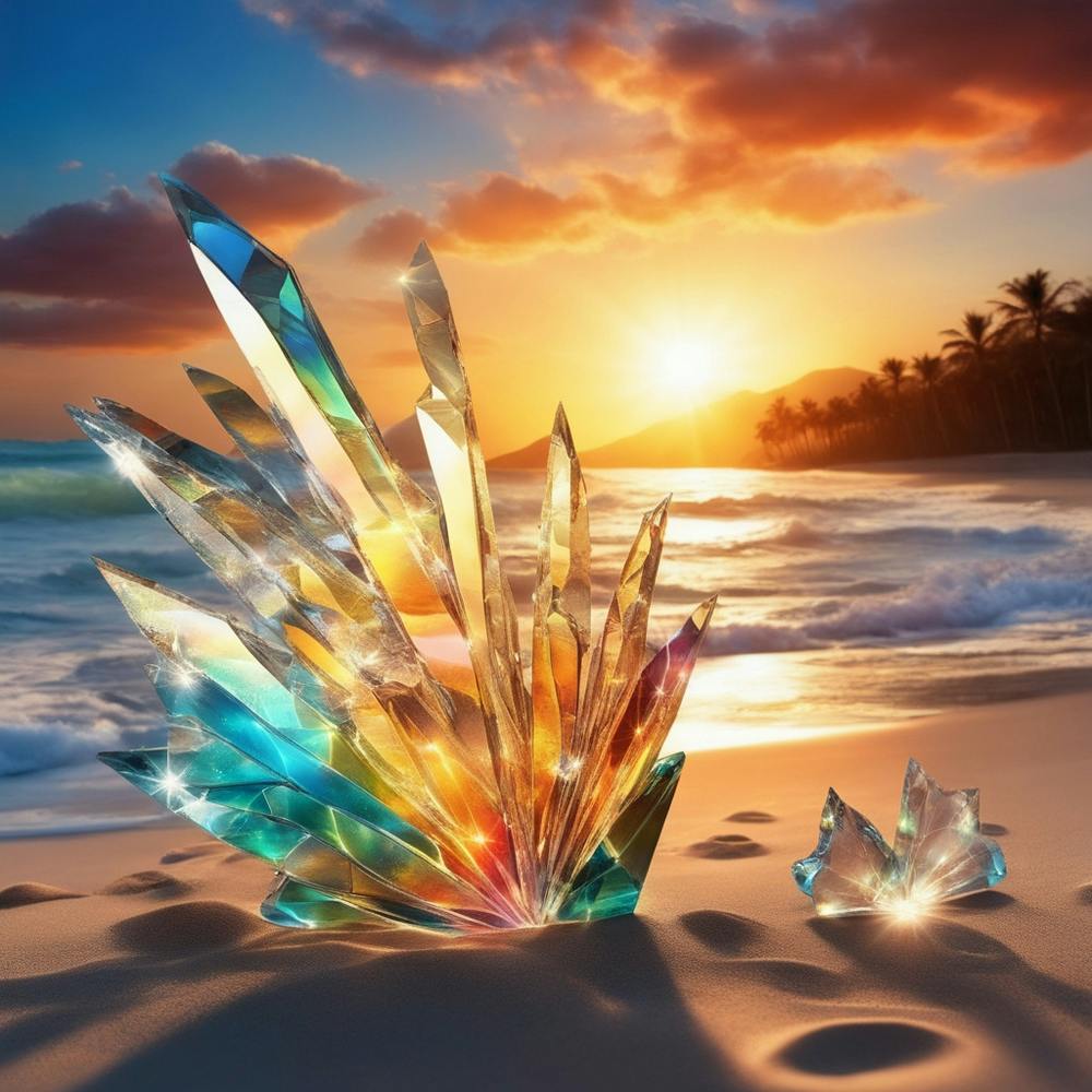 Crystals On The Beach
