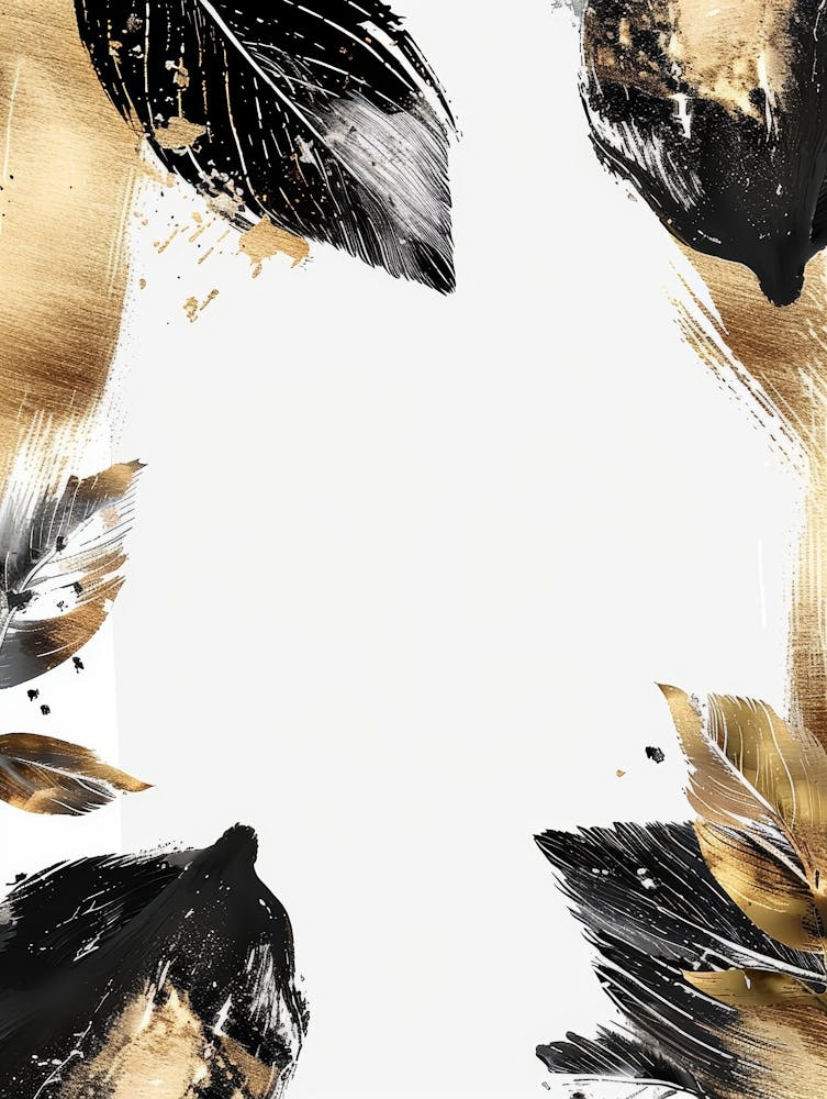 Gold And Black Abstract Painting 15