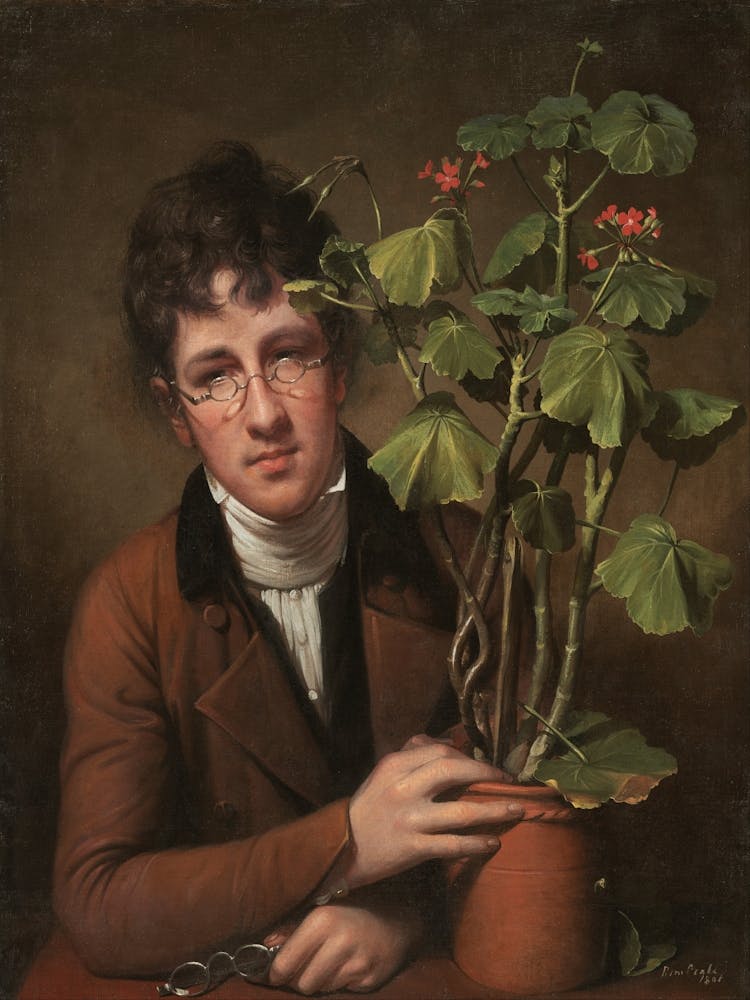 Young Man With A Plant