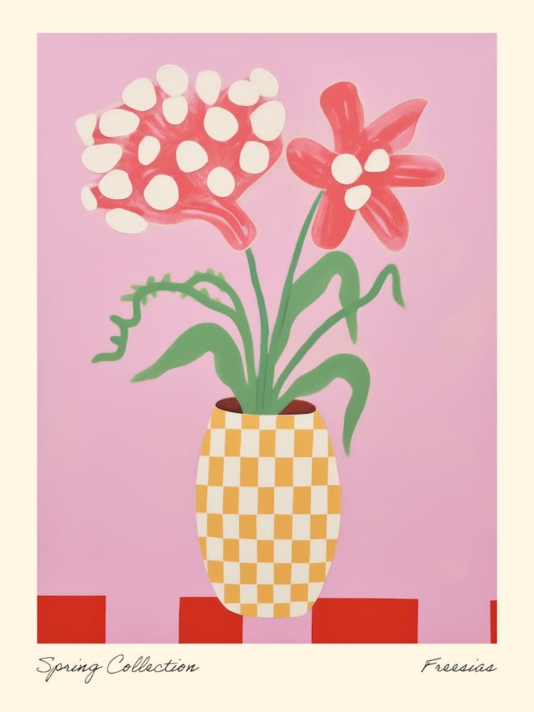 Spring Collection Freesias Flower Vase 3