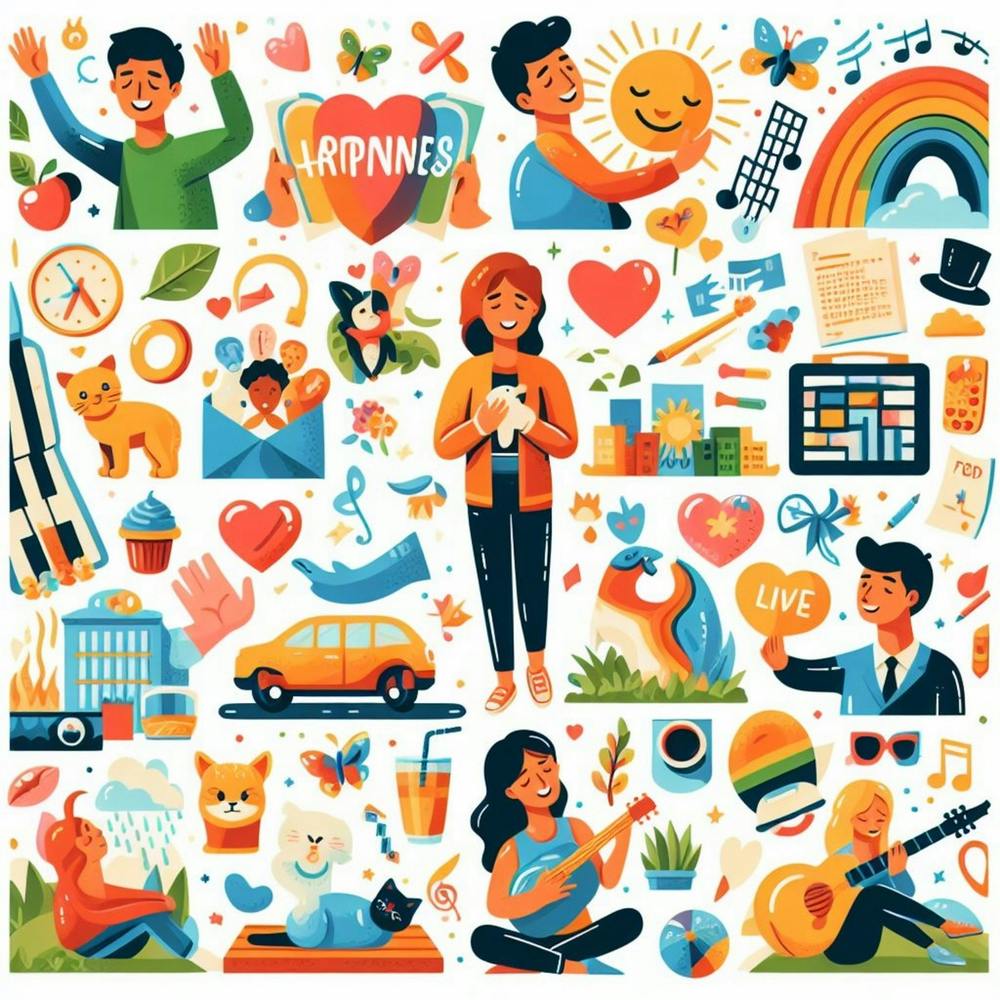 A cute collection of many reasons of happiness
