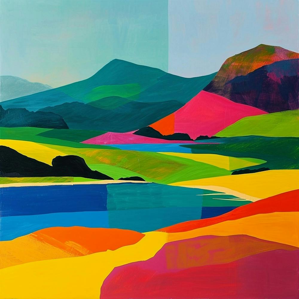Colourful Abstract The Lake District England 4