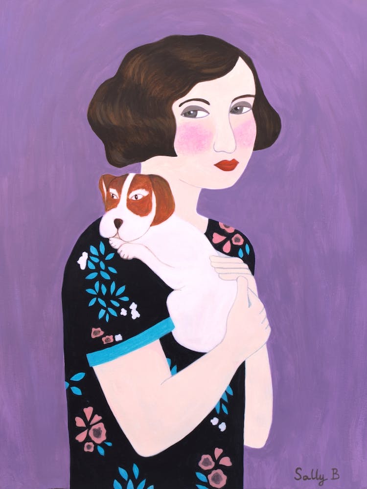 Woman And Cocker Spaniel