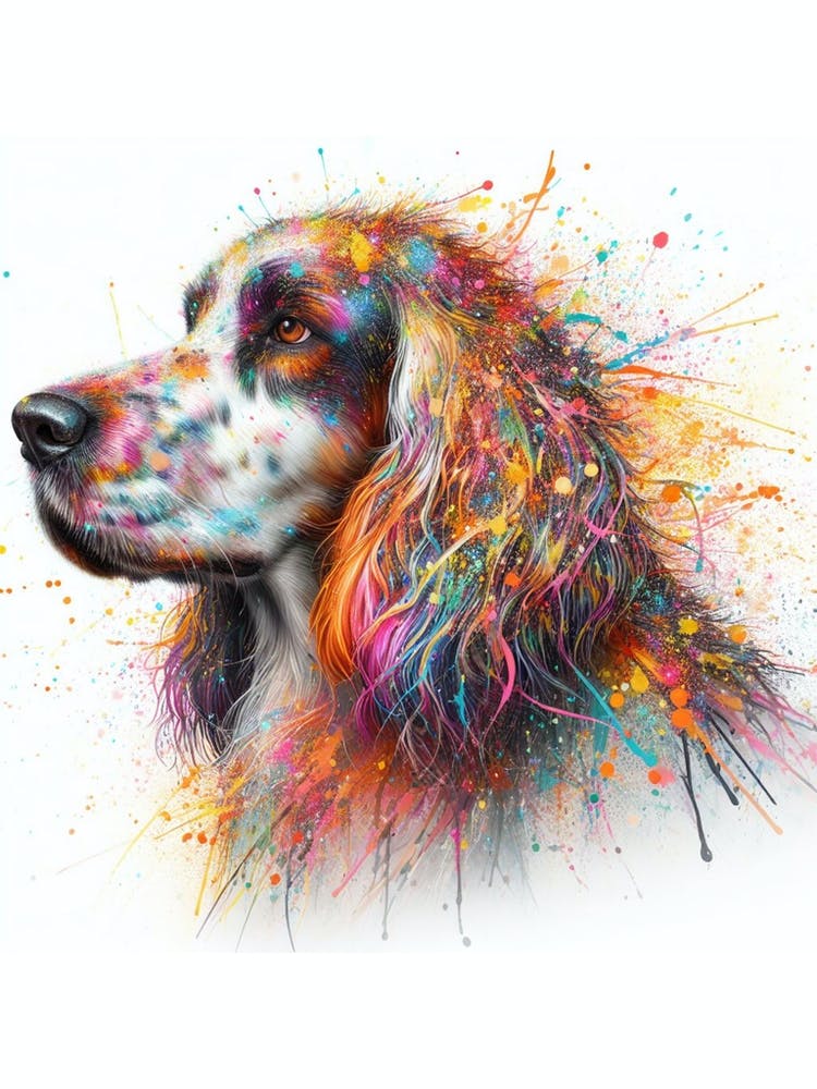 English Setter Watercolour