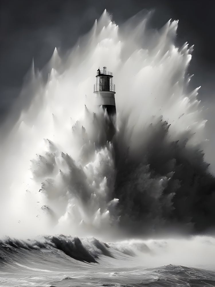 Lighthouse In The Storm