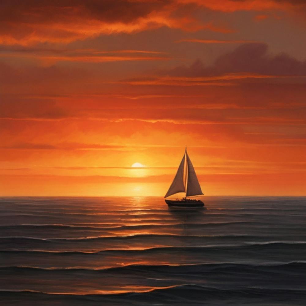 Sunset In The Sea