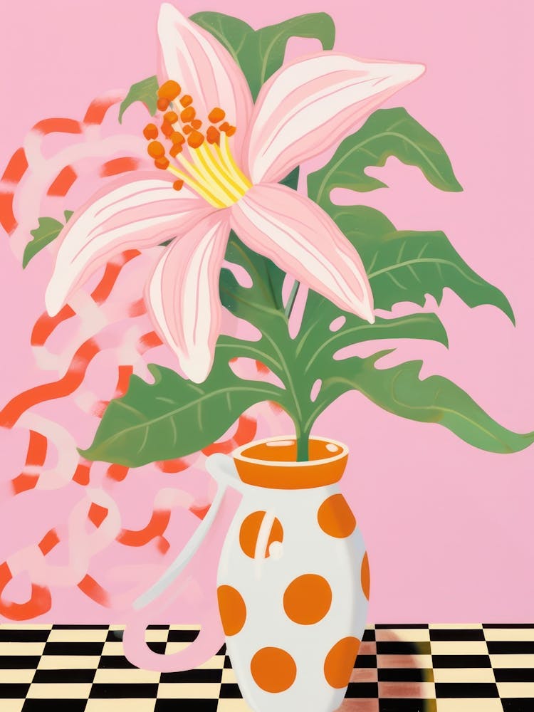 Lilies Flower Vase 1