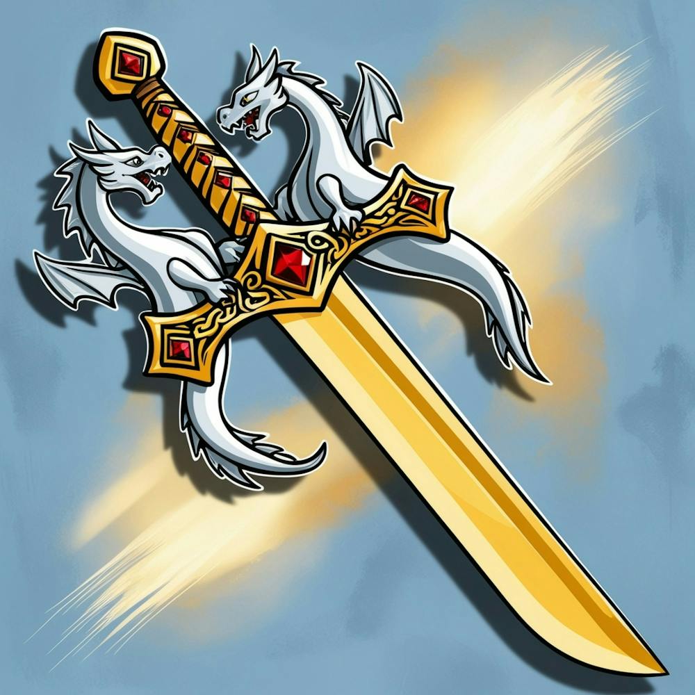 Standardschwert Einfaches Cartoon Vektorartikeldesign 2