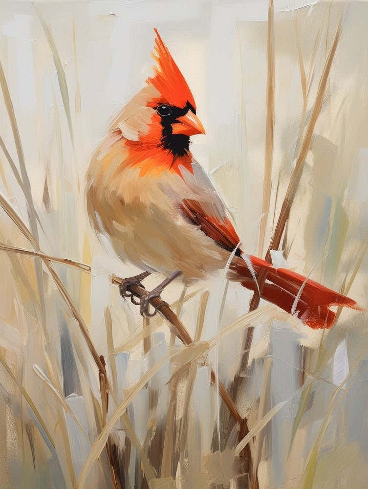 Bird Painting Cardinal 1