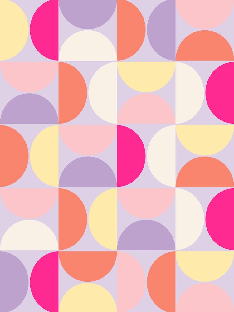 Mid Century Modern Colorful Pastel
