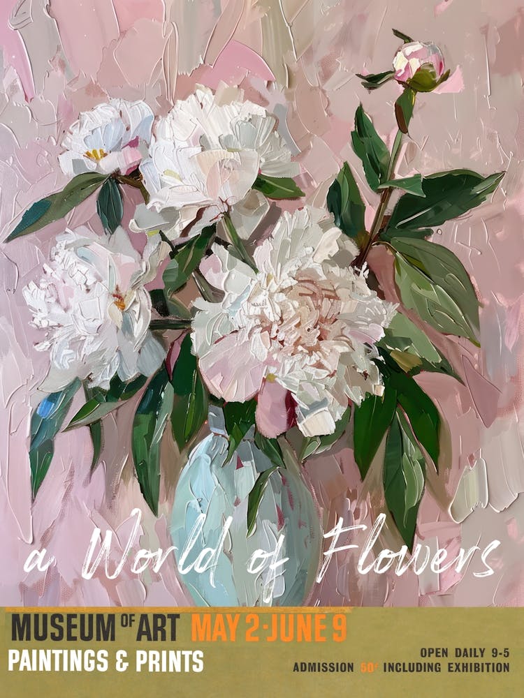 A World Of Flowers, Van Gogh Exhibition Peonies 3