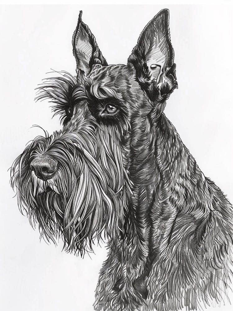 Giant Schnauzer Line Sketch 1
