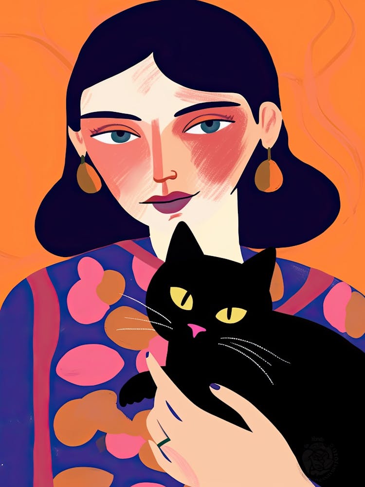 Cat Lady Illustration