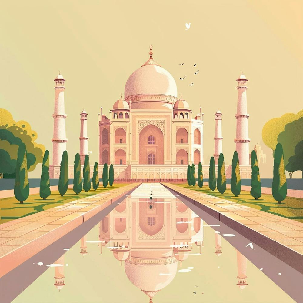 A Taj Mahal In Agra Lofi Illustration 1719953472 1