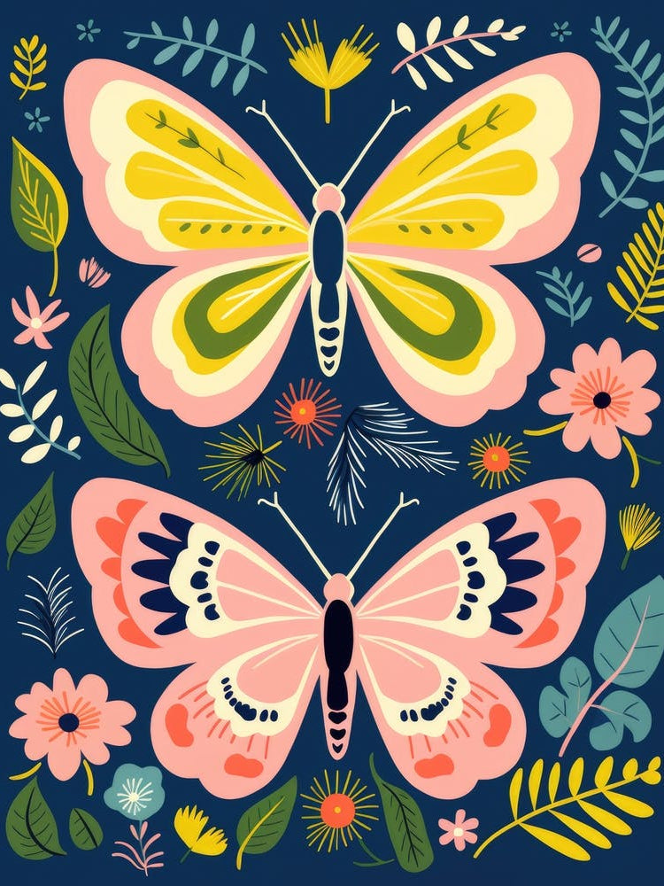 Butterflies And Flowers