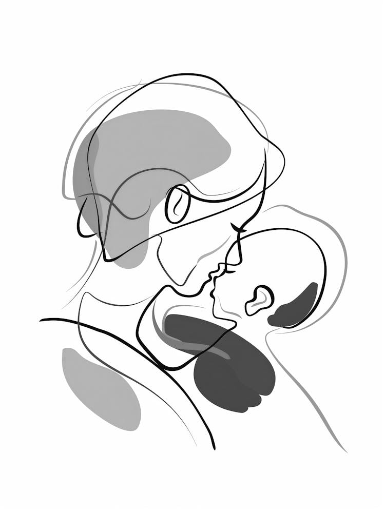 Mother And Baby Kissing
