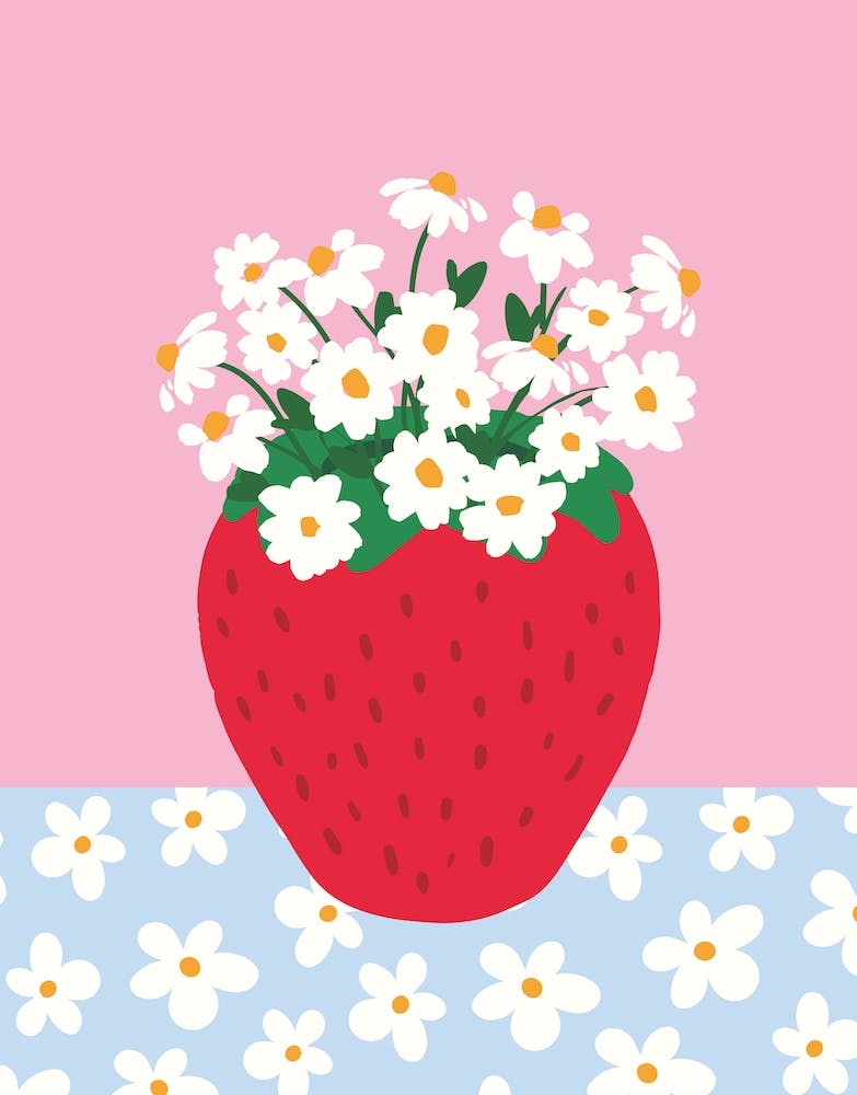Sweet Strawberry Vase