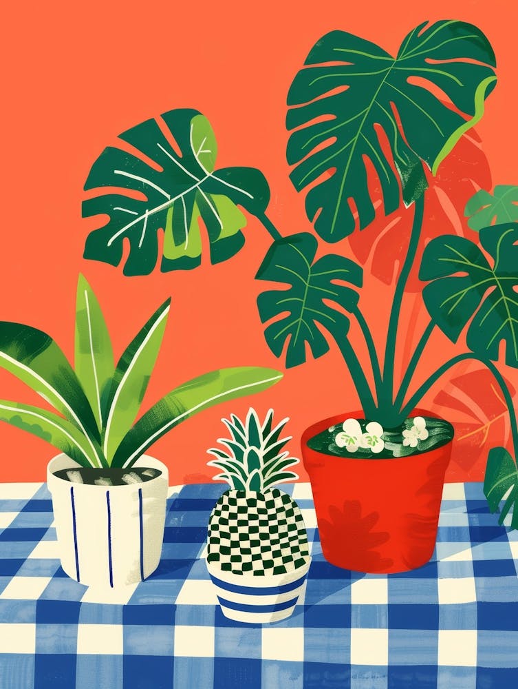 Tropical Plants On A Table