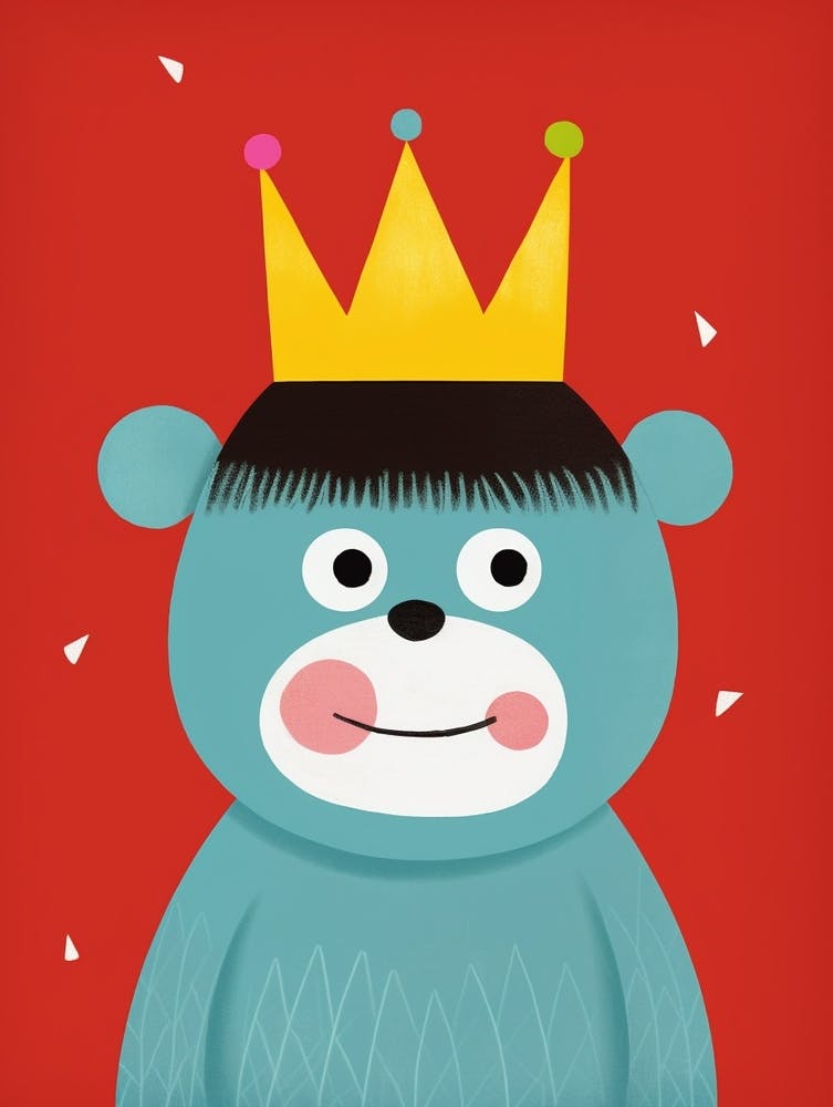 Little Gorilla 2 Wearing A Crown