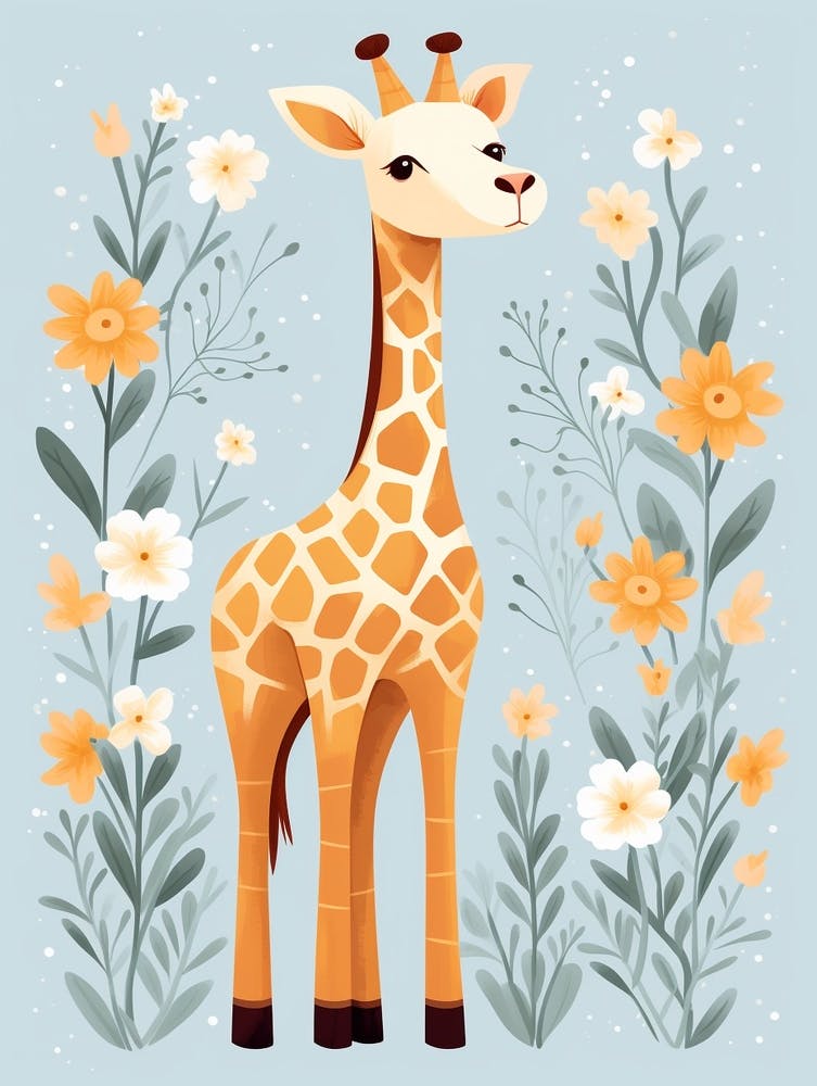 Baby Animal Illustration  Giraffe 3