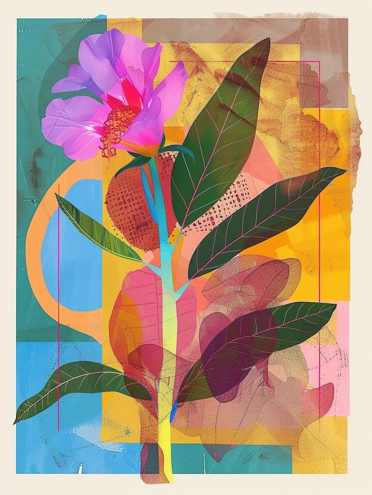 Flower 3 Neon Flower Collage