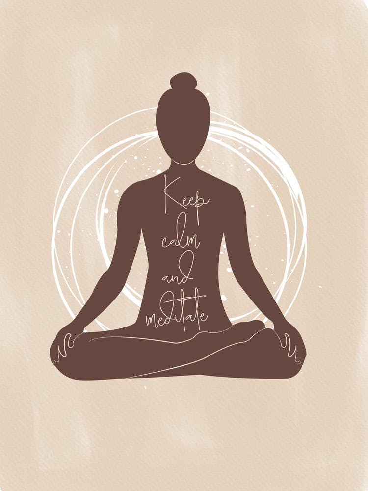 Keep calm and meditate - Relaxation, mindfulness, meditation, serenity, YogaLove, Balance, Mindfulness, Serenity, SelfCare, Tranquility, LotusPose, Wellness, InnerPeace, YogaJourney, Namaste