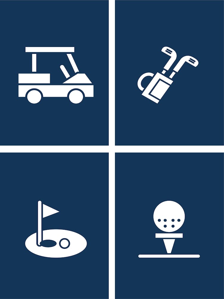 Golf Icons Poster