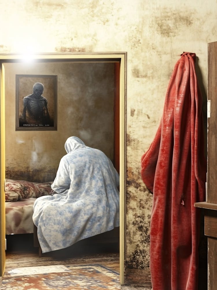 Old Woman In Bed