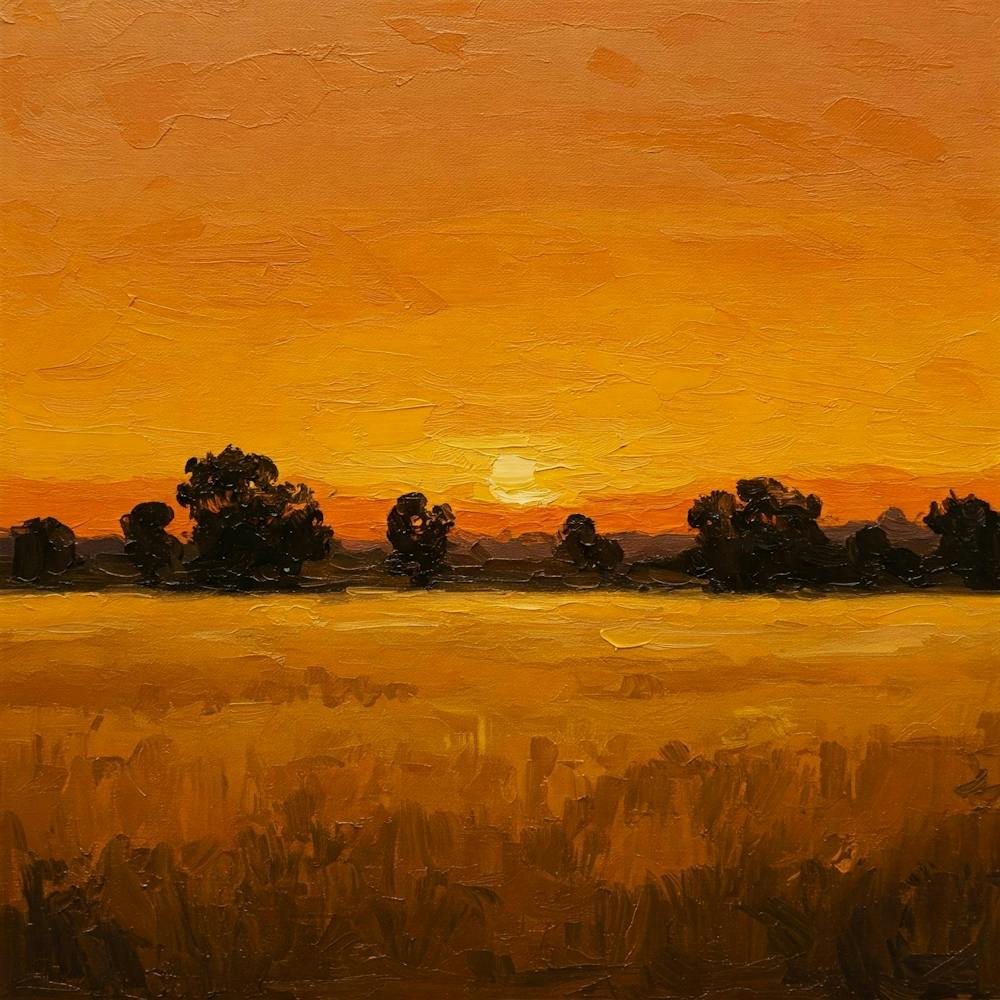 Sunset In The Field