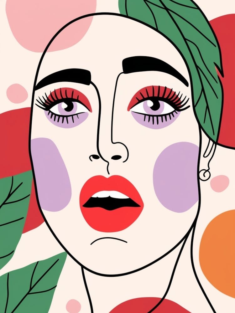 Illustration Of A Woman'S Face 1