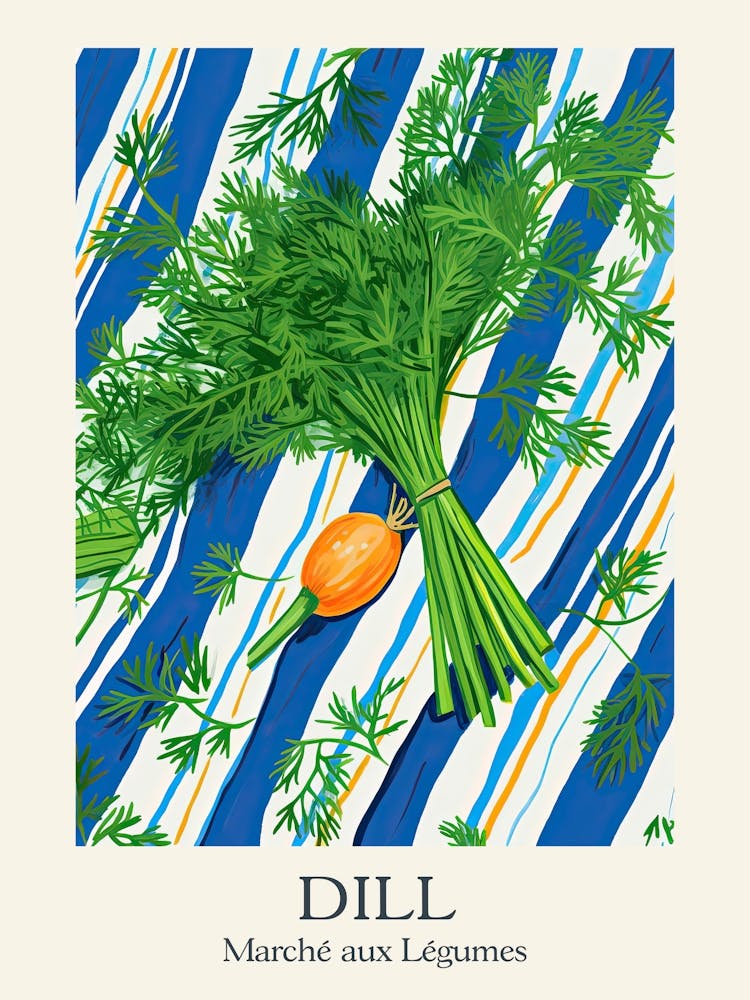 Marche Aux Legumes Dill Summer Illustration 8