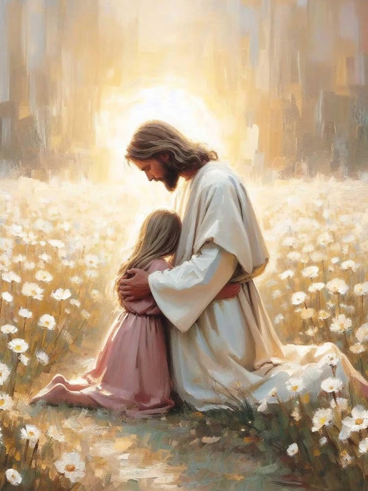 Day Of Light, Christian Wall Art, Jesus And Girl Art, Picture Of Christ, Lds Art, Bible Art, Jesus Download Art, Jesus With Children Prints