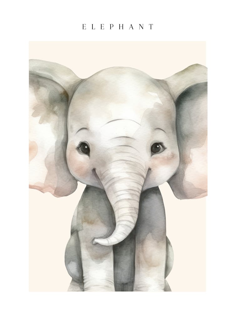 Elephant Nursery Print