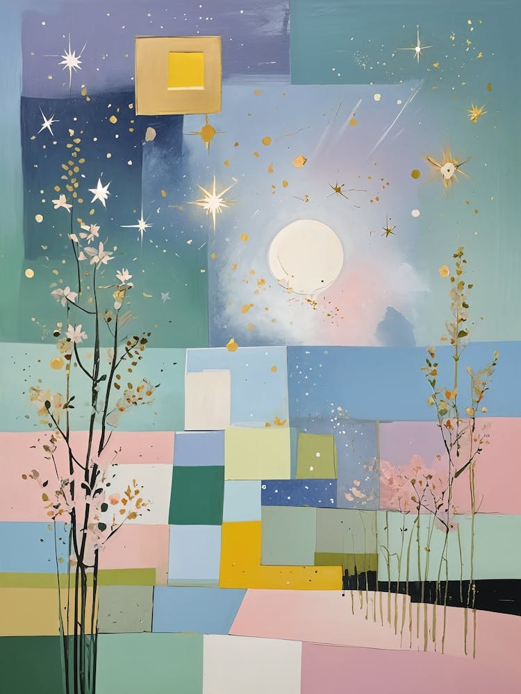 Abstract Pastel Spring Night Sky no1