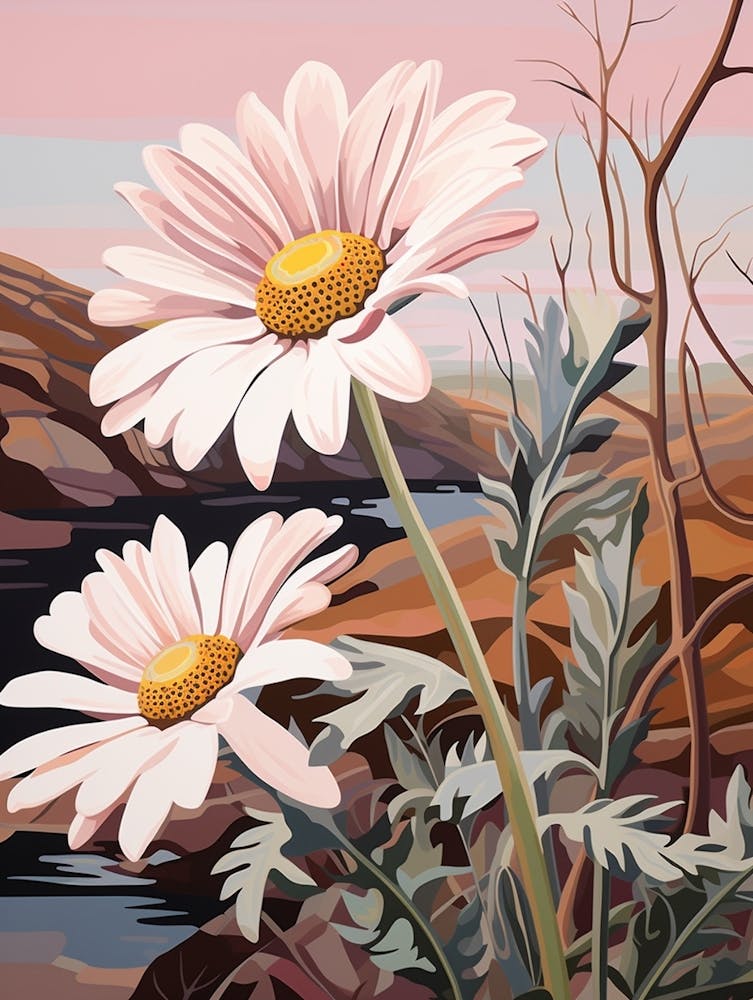 Oxeye Daisy 3 Flower Painting