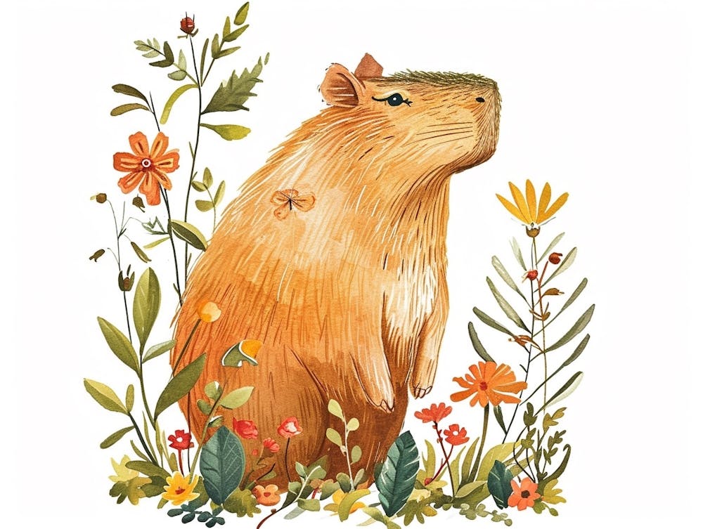 Little Floral Capybara 3