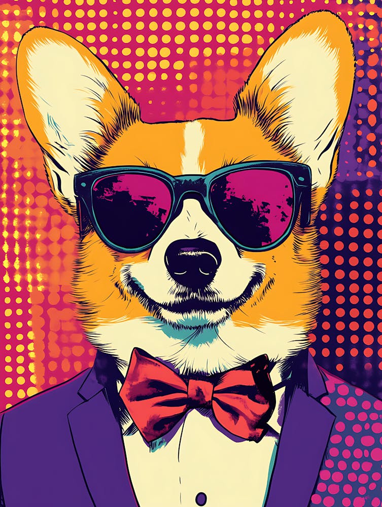 Super Cool Corgi Illustration Pop 15