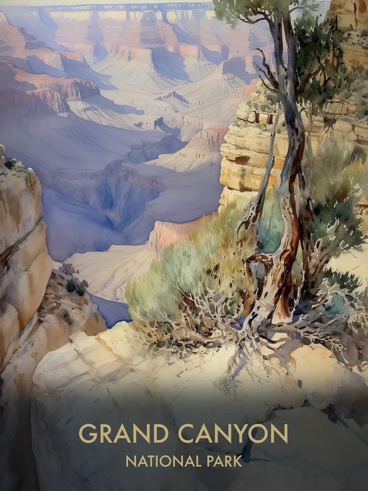 Grand Canyon National Park Watercolour 4
