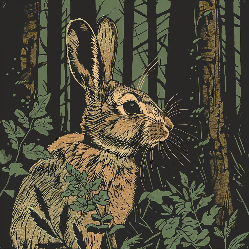 Rabbit In The Woods