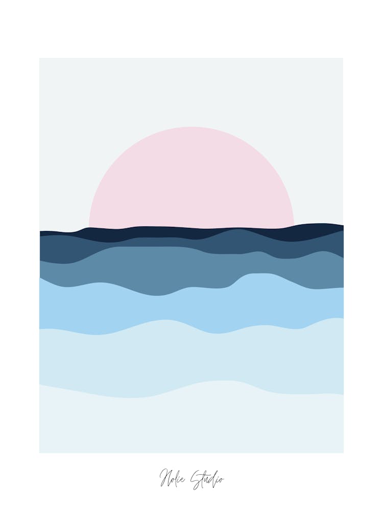 Blick aufs Meer, Sonnenuntergang