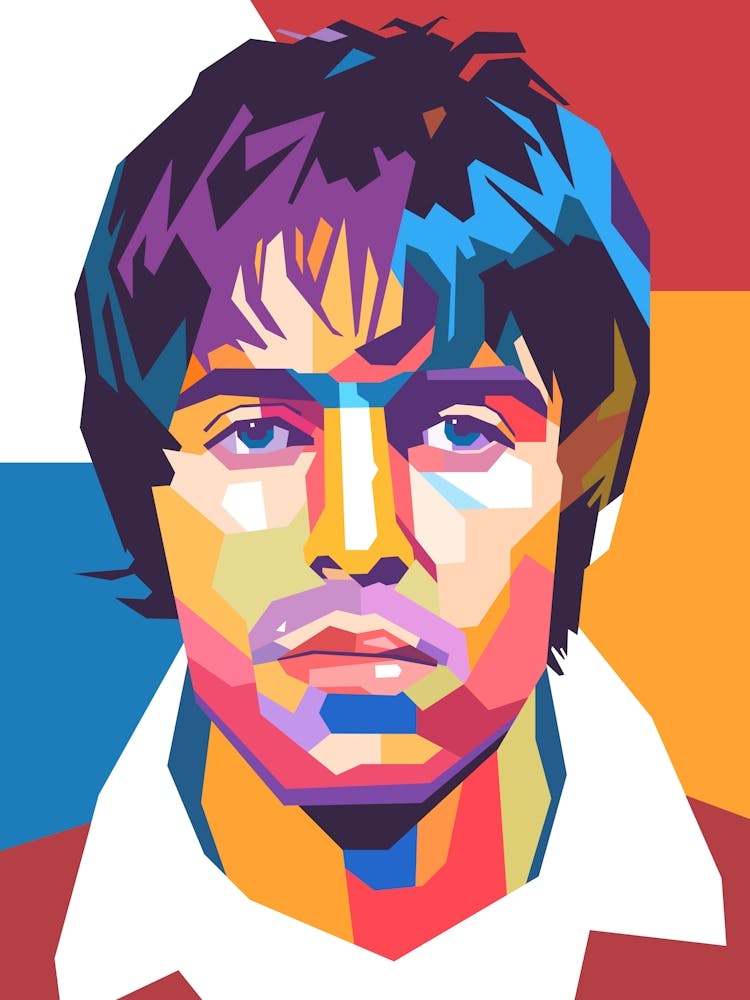 Liam Gallagher oasis pop art style