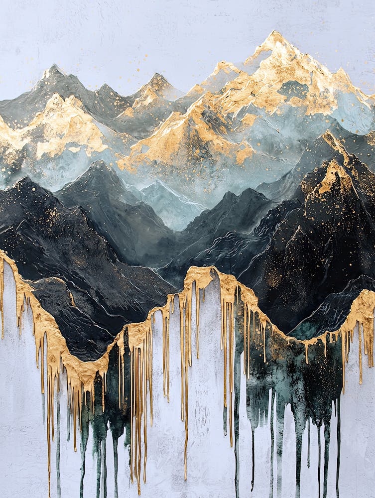 Caucasus Golden Peaks - Mystic Abstraction