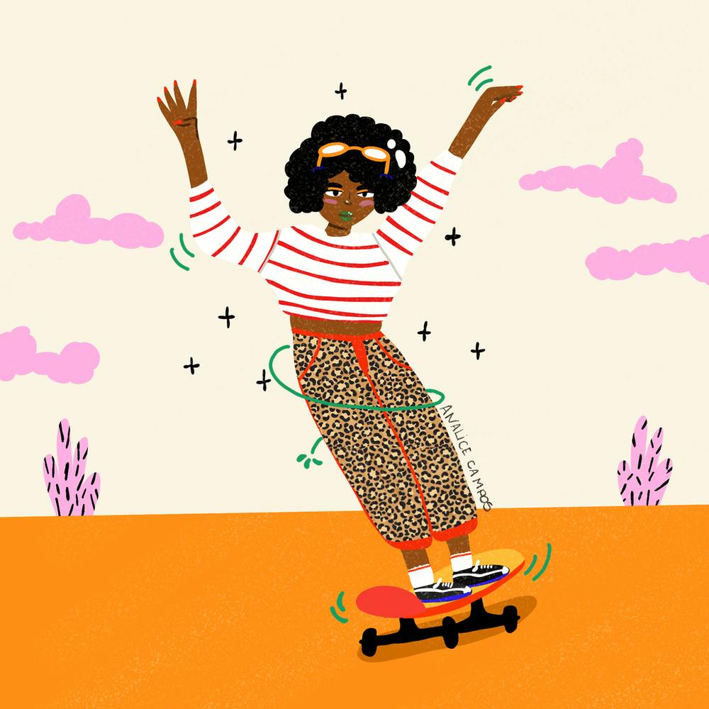 Skateboarder Girl