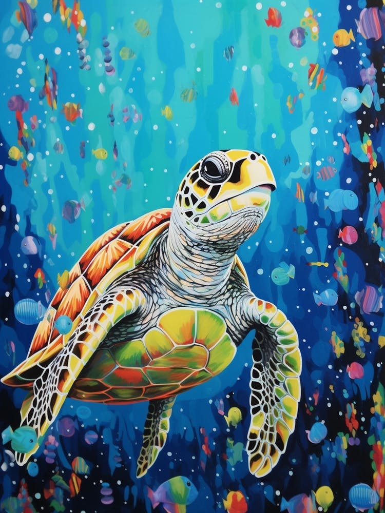 Pop Art Sea Turtle 3