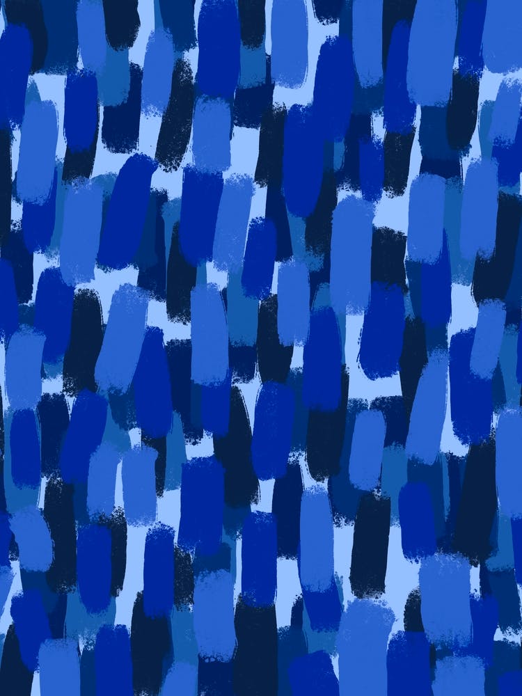 Abstract Blue Paint Brush Strokes