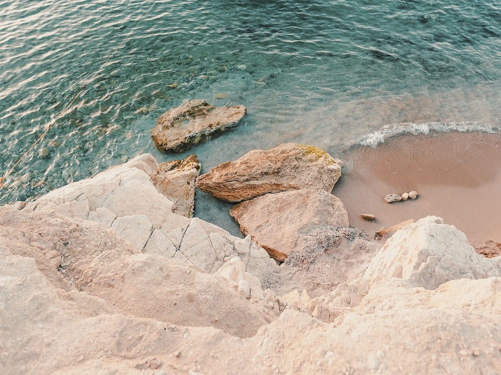 Looking Down At Ocean