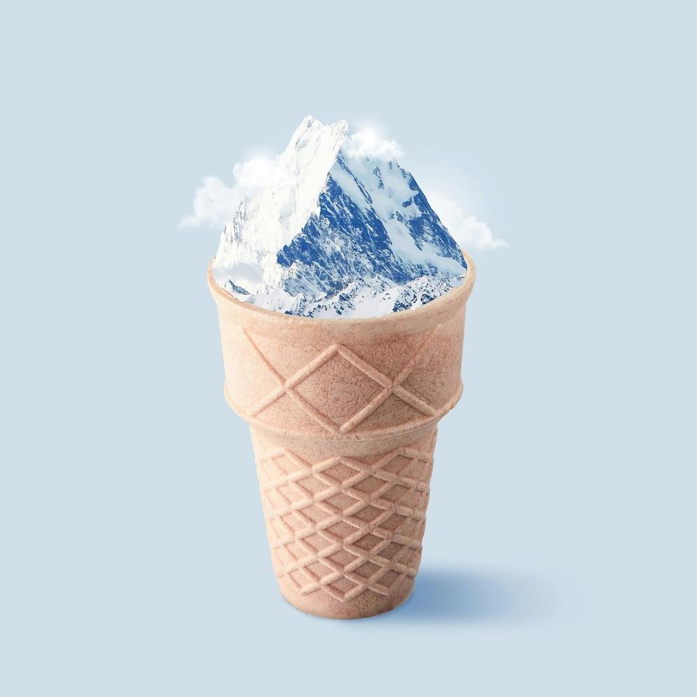 Eis Eis Eiscreme-Quadrat