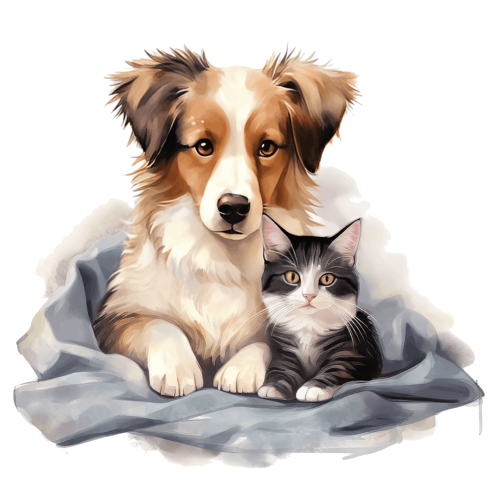 Katze und Hund Freunde 11