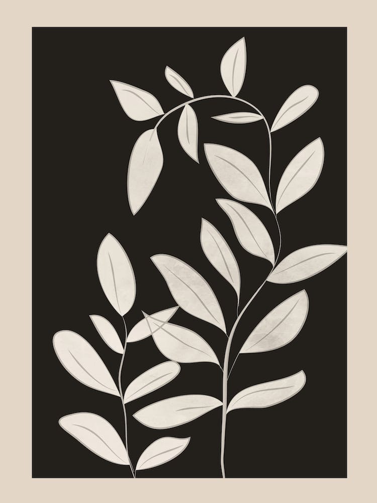 Minimalist Plants & Leaves Art 1