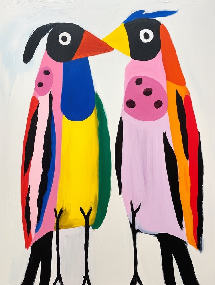 Colourful Kids Animal Art Crow 2